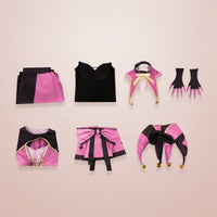 Theatrical Pierrot Costume Layered Harlequin Costume Color-Block Outfit Adult for Cosplayers, Performers, Stage Performance, Themed Parties, Photo Shoots