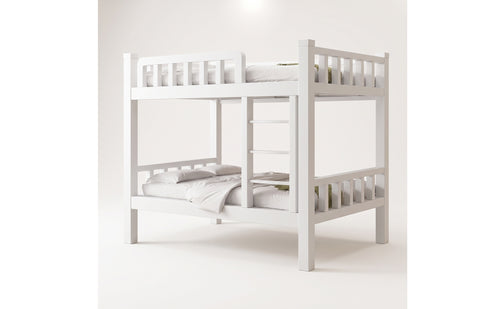 Compact Metal Bunk Bed Safe Bunk Bed with Ladder Slatted Furniture Modern for Children, Bedroom