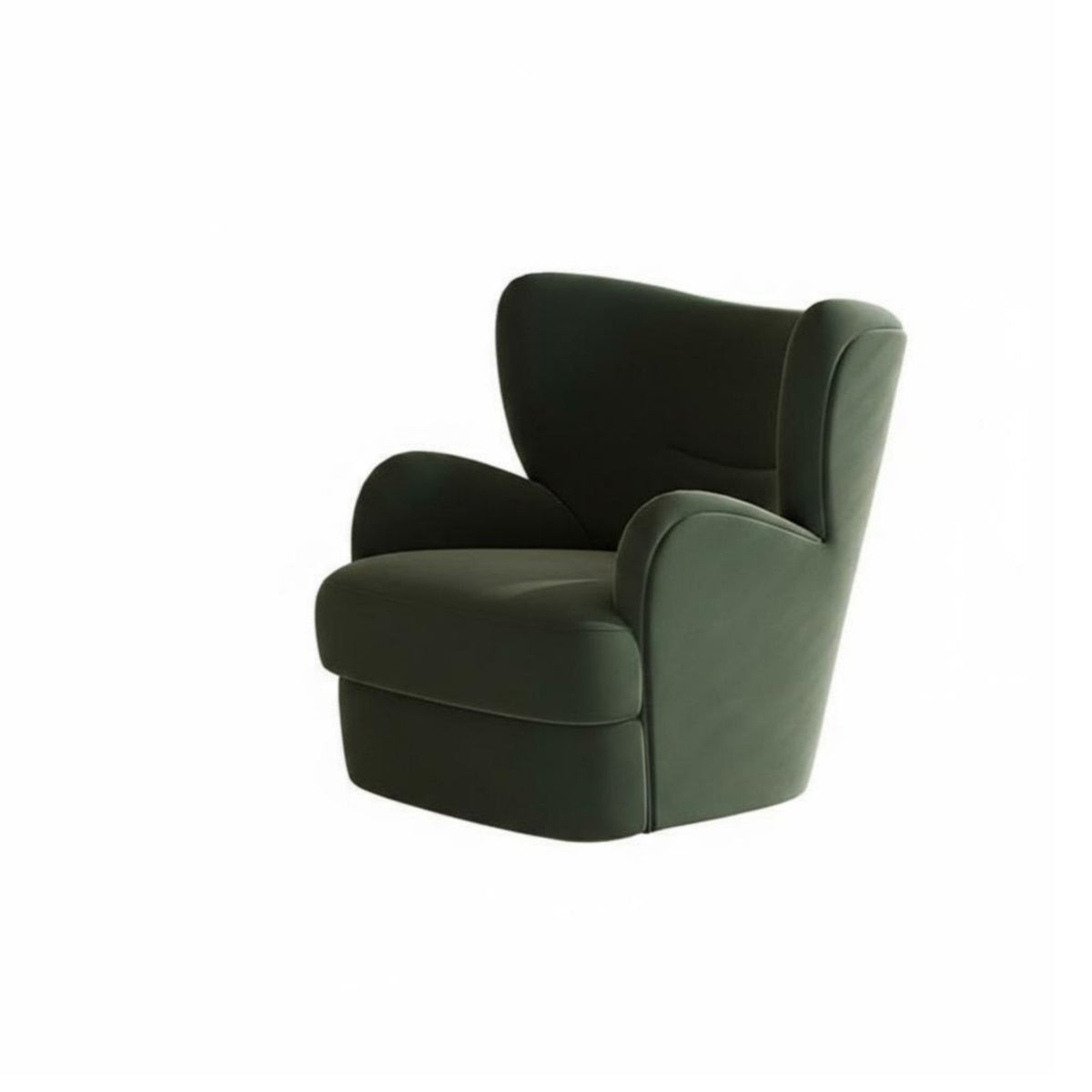 Upholstered Rotate Armchair Retro Design Upholstered Rotate Chair Space-Saving Size High-Density Foam for Readers, Bedroom