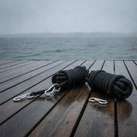2 Pieces Heavy-Duty Nylon Dock Line with Eye Loop Abrasion-Resistant Boat Rope with Snap Hook Long-Lasting Dock Line with Loop High Strength for Boaters