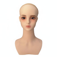 Hairpiece Display Head Realistic Look Female Mannequin Head with Makeup Versatile Hairpiece Display for Retailers, Retail Store, Boutique