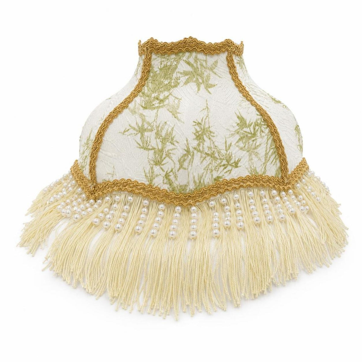 Lampshade with Fringe Romantic Lampshade with Tassels Printed for Reading Corner
