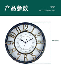 12寸复古钟表挂钟爆款挂墙时尚创意时钟客厅钟欧式创意wall clock