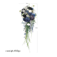 Cascading Bridal Bouquet Teardrop Artificial Rose Bouquet Trailing for Weddings