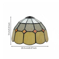 Stained Glass Lampshade Mediterranean Design tained Illumination Shade Plaid Pattern Vintage Lamp Shade for DIY Enthusiasts