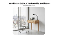 Vanity with hinged mirror Mirror Modern Minimalist aesthetic Makeup Desk Space-Saving