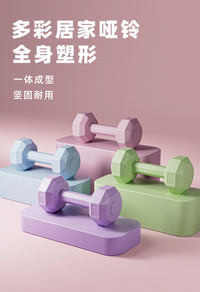 哑铃女士健身器材家用杠铃壶铃儿童女小哑铃2KG一对锻炼力量训练