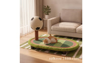 Cat Scratching Board Athletic Feline Scratcher with Ball Vertical Cat Furniture for Cats, Kittens, Living Room, Bedroom