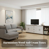 Corner TV Stand Space-Saving Corner-Shapedd TV Stand Modern Minimalist Look Electronics Center for Families, Residents, Living Room, Bedroom
