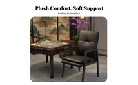 Mahjong Parlor Chair Thick Seat padding Upholstered Armchair Sturdy Frame Simple Assembly for Adults, Seniors, Recreation Center