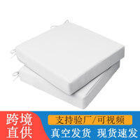 Waterproof Square Outdoor Chair Cushion with Yellow Stripe, Polyester, Sponge Filled