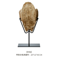 Turtle Shell on Stand Tabletop Oracle Bone Reproduction Aged for Study