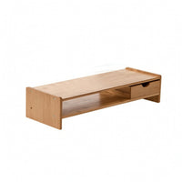 Bamboo Display Riser Bamboo Display Stand Stylish Desk Riser with Keyboard Storage for Students