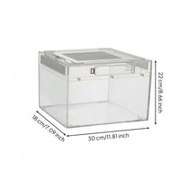 Transparent Acrylic Reptile Enclosure Ventilated Reptile Enclosure Front Opening Acrylic Terrarium Thickened