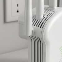 Six Antennas Inline WPS Button Wireless Transmission Range Extender Indicator Lights Wall-Mount