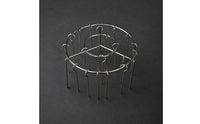 Air Fryer Grill Skewer Rack Upright Legs Stainless Steel Kabob Rack Silver Finish Round Stainless Steel Grill holder