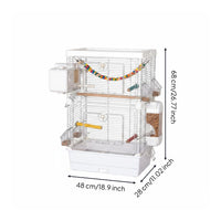Acrylic Bird Enclosure Pull-out Tray Pet Enclosure Easy to Clean