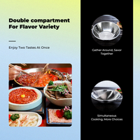Induction-ready stainless hot pot