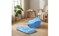 2 Pieces Marbled Balance Exercise Tool with Rocker Slim-Profile Exercise Wedge Lightweight Foam Rocker Compact for Pilates Practitioners