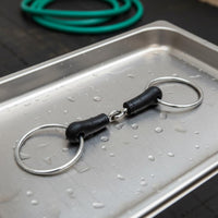 Rubber O-Loop Bit Gentle Mouth Feel-Loop Bit Construction Equine Rubber Snaffle for Training