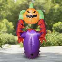 Inflatable Pumpkin Monster Freestanding Pumpkin Monster with Wings Inflatable Jack-O'-Lantern Festive for Homeowners, Garden