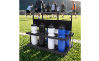 Sports Bottle Carrier Portable Water Bottle Rack Two-Tier Holder for Coaches, Athletes, Courtside, Outdoor Training, Team Practices