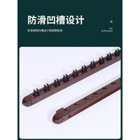 Solid Wood Wall-Mounted Billiard Cue Rack with Roman Style