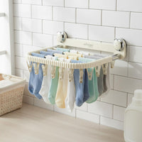 Wall-Mounted Dehydrating Rack Large Capacity Foldable Clothes Hanger Rack No Tools Required Sock Dehydrating Hanger for Renters, Students