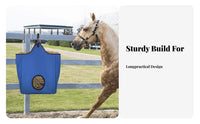 Slow Feeder Hay Bag for Horse Heavy Duty 600D Oxford Hanging Feed Bag for Sheep, Goats, Feed Hole Hay Feeder