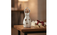 Romantic Candle Holder with Heart Cutouts Giftable Decorative Candle Holder High Quality Resin Figurine Premium for Table Centerpiece
