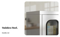 Rust-Resistant Stainless Steel Kitchen Cabinet Easy to Clean Complimentary Standing Steel Cabinet Heavy Duty Complimentary Standing Kitchen Pantry High Capacity for Homeowners, Families, Renters, Dining Room, Garage, Bathroom, Office