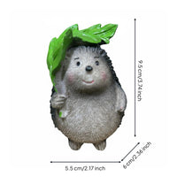 Hedgehog Figurine Vivid Detail Resin Hedgehog Decor Gift Ready for Window Display, Patio