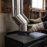 Stainless Steel 45-Degree Elbow for Stove Flue Pipe