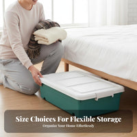 Rolling Under-Bed Box particlesresistant Under-Bed Bin Stackable Design for Homeowners