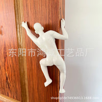 Resin Rock Climber Wall Sculpture - Dynamic Wall Art