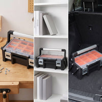 Screw Organizer Box Portable Parts Organizer Heavy-Duty for Garage, Home Repair