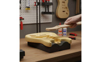 Electric Guitar Two-Horned Body-Contoured Replacement Guitar Body Pre-Drilled for Guitarists