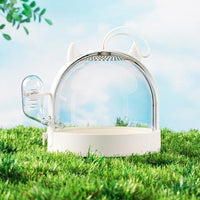 Hamster Carrier Portable Hamster Cage, Hard Travel Hamster Cage with Handle, Breathable Small Animal Travel Case for Outdoor Adventures