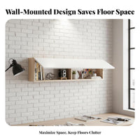 Multi-Compartment Wall Unit Space-Saving Household Storage Minimalist Design Easy to Clean for Home Office Workers, Living Room