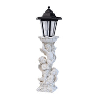 Vintage Three Cupid Angel Resin Craft Solar Garden Light