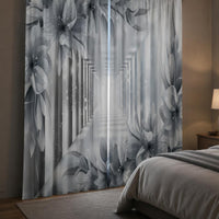 2 Pieces Printed Curtains Rod Pocket Valance Set Vintage Chic for Window
