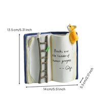 Book-Shaped Planter Indoor Tabletop Planter Cute for Bookshelf, Windowsill