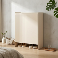 Solid Wood Shoe Storage Unit Removable Shelf Entryway Shoe Storage Unit Open Bottom Footwear Organizer for Hallway
