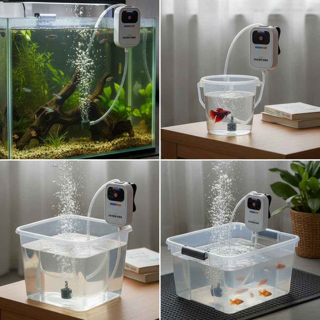 Portable Ultra-Quiet Fishing Aerator Pump for Live Fish