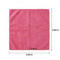 25cm Microfibre Cloth and Cleaning Cloths Pack of 5, Non Scratch Soft Cloth for Glass and Dishes, 240 GSM Polyester-Nylon for Wet and Dry Use