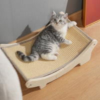 Solid Wood Structure Wooden Cat Scratcher Bed All Seasons Use Pet Furniture for Kittens