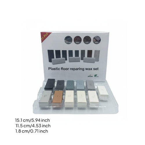 11 Pieces Plastic Floor Repair Putty Bar Set Letter Coded