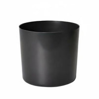 Black Flower Pot, sturdy Nursery Pot, Home Garden Planter, minimalist design