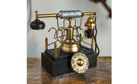 Creative Vintage Telephone Decor Sturdy Decorative Phone with Rotary Dial Sturdy Industrial Telephone Model Stable for Office Desk, Photo Studio