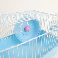 Hamster Cage and Travel Carrier, Single-Tier Small Animal Enclosure with Handle for Outdoor Travel, Small Hamster Cage